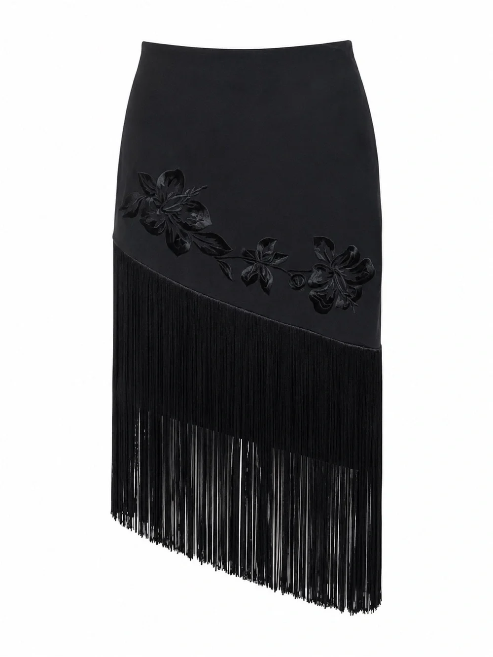 Cache vintage fringe asymmetrical skirt - Picture 1 of 8